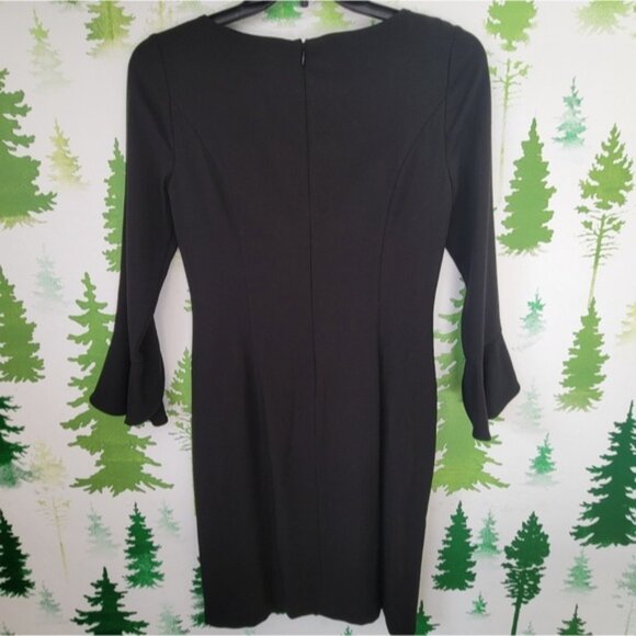 White House Black Market Flutter Sleeve Sheath Body Perfecting Dress. - Picture 2 of 7